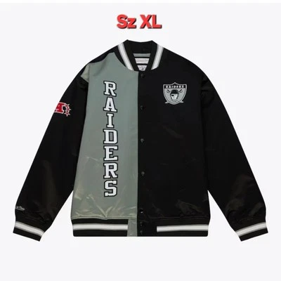 Chaqueta Mitchell & Ness XL Oakland Raiders OG 2.0 ligera satinada a presión completa Foto 1 de 3