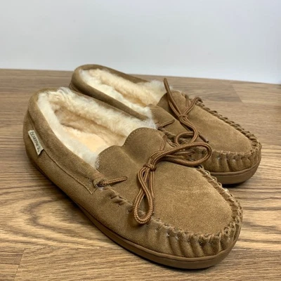 Bearpaw Moc IL Zapatos de Casa Para Hombre Mocasín Zapatillas Nogal - Talla 8 Foto 1 de 4