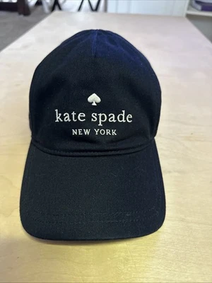 KATE SPADE NY Wool Blend Adjustable Women's Baseball Cap BLACK Hat - Image 1 of 4