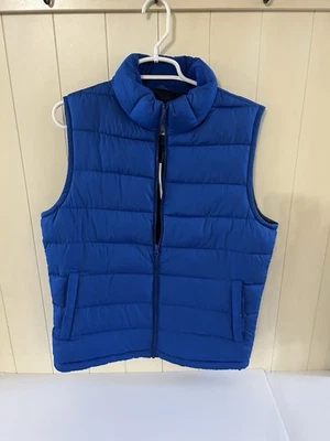 Chaleco acolchado acolchado más cálido GAP para hombre cremallera completa azul almirante - talla pequeña - NUEVO Foto 1 de 4