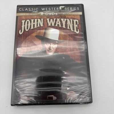 John Wayne 20-Film Set (DVD, 4-Disc) Classic Western B&W Texas Terror Hell Town - Image 1 of 4