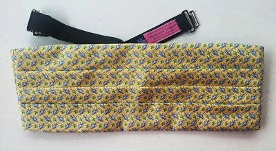 Vineyard Vines Silk Cummerbund langostas amarillas pálidas - NUEVO Foto 1 de 2