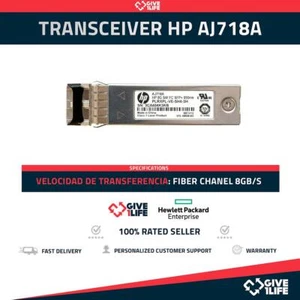 AJ718A- 468508-002 HP 8GB SW FC SFP TRANSCEIVER-Canal de Fibra - Foto 1 di 6