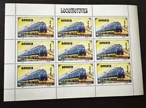 MONGOLIA 1997 TRAINS RAILROAD LOCOMOTIVE SHEET OF 9 20f -S18895-18 - Picture 1 of 1