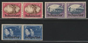 Basutoland 1945 Sc # 29-31 Peace Issue Ovpt. pairs MNH OG - Picture 1 of 1