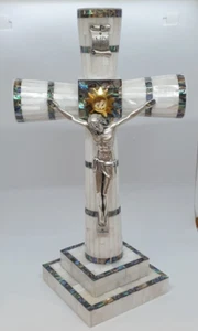 Handmade Mother of Pearl Cross, Gift from holy land, Home Decor & Accessories - Picture 1 of 5