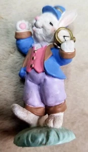 Cottontail Lane Train Conductor Bunny Figurine Easter Midwestf Cannon Falls 11a - Picture 1 of 2