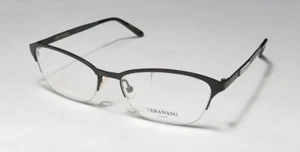 VERA WANG LUXE CATLIN BLACK HALF RIM HANDMADE CAT EYE SHAPE DESIGNER EYEGLASSES - Picture 1 of 11