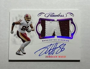 2018 Flawless Football Jordan Reed Patch Auto Purple Commanders Error - Picture 1 of 2