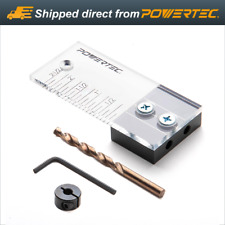 POWERTEC 71715 Dowel Drilling Jig with Depth Scale Laser Cut Alignment Marker