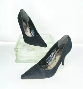 Stiletto satinado negro plisado para mujer J. Renee' Sana - Imagen 1 de 7