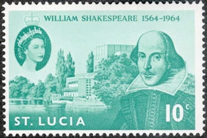 St Lucia 1964 400th Anniversary Birth Shakespeare MNH (SC# 196) - Picture 1 of 1