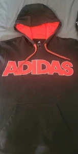 Adidas Black & Neon Orange Casual Hoodie Men's Small NWoT Perfect! - Picture 1 of 6