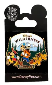 WALT DISNEY WORLD 2004 WILDERNESS LODGE PIN- MICKEY, PLUTO and GOOFY ARE HIKING - Picture 1 of 2