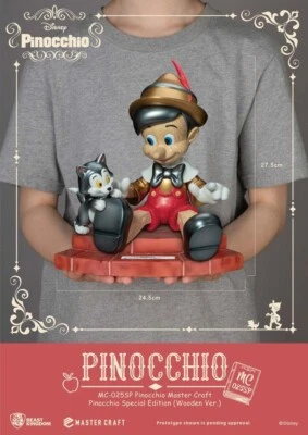 Disney Pinocchio Wooden Ver. Special Edition MC-025SP Beast Kingdom Brown Box - Immagine 1 di 4