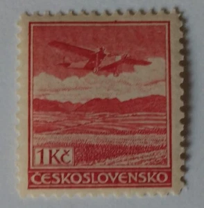 Sello de correo aéreo de Checoslovaquia, 1930, sc#C11, como nuevo, VLH, OG - Imagen 1 de 2
