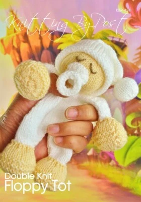 New Knitting Pattern Floppy Tot Baby Comforter Knitting by Post A5 Leaflet - Image 1 of 4