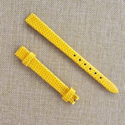 NUEVO Van Cleef & Arpels Charms Mini 10.5/8 Correa de Reloj de Cuero Amarillo Lagarto Foto 1 de 3