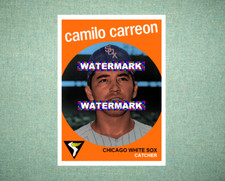 Camilo Carreon Chicago White Sox 1959 Style Custom Baseball Art Card