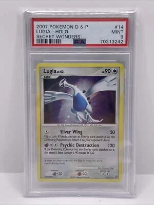 PSA 9 Mint 2007 Lugia Pokemon Secret Wonders Holo Card 14/132 - Image 1 of 2