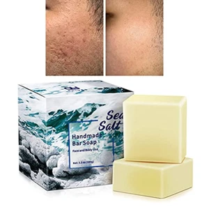 2 PK Sea Salt Soap 3.5 Oz Each, Exfoliating Acne Deeply Clean Problem Skin.... - Picture 1 of 12