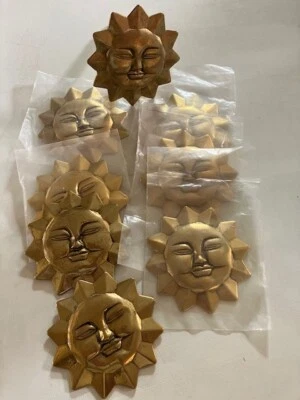 Juego De Colección De 8 Cortinas De Latón Sólido Esfera Solar Cara Lazos - Celestial Foto 1 de 4