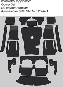Teppich satz Austin Healey 3000 MK III BJ8 Phase 1 Baujahr 1963-1964 - Bild 1 von 2