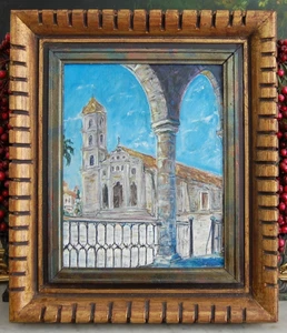 GERAHMTES ORIGINAL HECTO VIDAL ÖL BASILIKA DE SAN FRANCISCO ASIS OLD HAVANA, KUBA - Bild 1 von 24