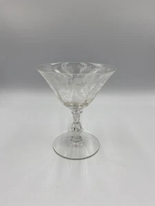 Vintage Cambridge Rose Point Crystal Clear Champagne/Sherbert Glass - Bild 1 von 3