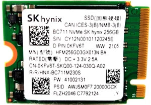 SK hynix 256GB BC711 NVMe SSD Model HFM256GD3Gx013N D P/N 0KFV6T - Picture 1 of 1
