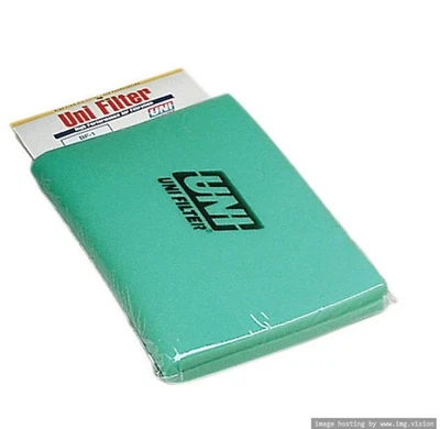 Espuma de filtro de aire fino Uni Bulk 65 PPI 12" x 16" x 5/8" verde hecha en EE. UU. Foto 1 de 4