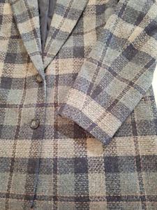 Vintage 80s Lawrence Bruce Sz. 12 Women’s Plaid Wool Blend Jacket - Picture 1 of 6