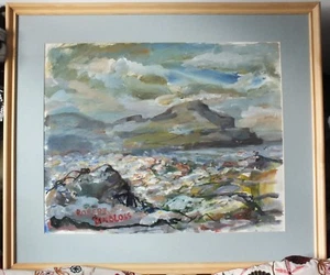 original painting, acrylic Robert Bindloss coastal scene, Cornwall? - Picture 1 of 5