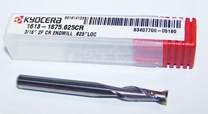 3/1"" (.1875")MOLINO FINAL DE CARBURO 2 FLAUTA (radio final 0.015"") kyocera 1613-1875.625cr - Imagen 1 de 2