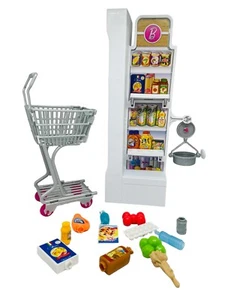 Carrito de compras de comestibles Barbie con estantes de tienda de comestibles de mercancía Envío gratis - Imagen 1 de 5