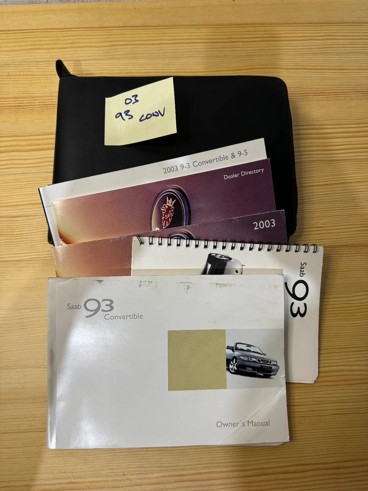 SAAB 93 2003 convertible manual del propietario conjunto envío gratuito Foto 1 de 1