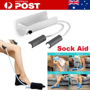 Sock Aid Sock Helper Puller Easy On & Off Stocking Slider Pulling Assists Device - Picture 1 of 15