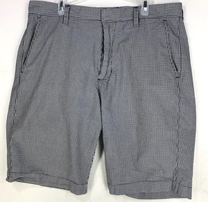 J. Crew knielange Herrenshorts Gr. 32 schwarz Gingham-Druck vorne flach mittelhoch - Bild 1 von 7