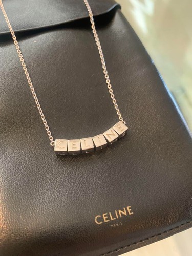 Collana CELINE finitura rodiata ottone argento usata