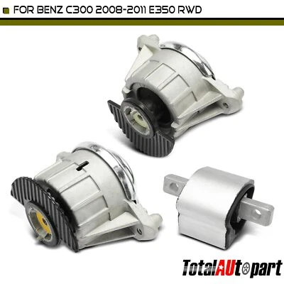 3Pcs Engine Motor & Transmission Mount for Mercedes-Benz C300 2008-2011 E350 RWD - Image 1 of 4