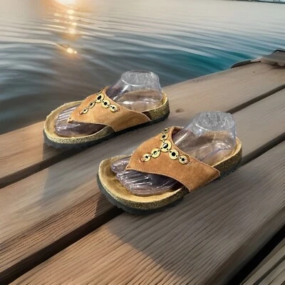 Betula by Birkenstock Brown Suede Sandals Thong Size 38 EU 7 US - Image 1 of 4