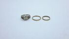 VICTORIAN LOT OF 3 10K SOLID YELLOW GOLD BABY INFANT CHILD RINGS Filigree