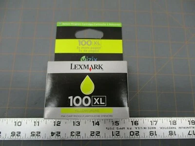 Lexmark Yellow Ink Printing Printer Cartridge 100XL Extra Large Yellow Color   - Image 1 of 3
