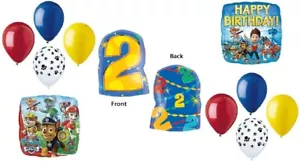 PAW PATROL Chase Dog 2nd #2 11 Piece Birthday Party Mylar Latex Balloons Set - Picture 1 of 1