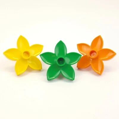 Duplo Lego 6136 Zoo Flor Planta Pieza de Repuesto Naranja Verde Amarillo Foto 1 de 4