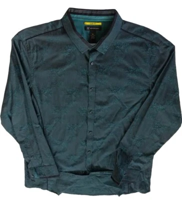 Camisa INC International Concepts Hombres 2XL Calce Ajustado Cachemira/Floral/Botones a Rayas Foto 1 de 4