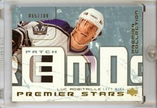  2003-04 UD Premier Collection Stars Jerseys Patches Luc Robitaille PATCH /100