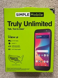 New BLU VIEW 2 Simple Mobile Smart Phone 32GB - Afbeelding 1 van 2