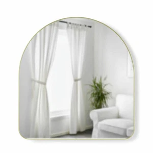 Espejo de pared Umbra Hubba, espejo colgante arqueado, cristal espejo, latón 86 x 91 cm - Imagen 1 de 6