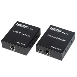 HDMI H.264 150M IP Extender Over Cat5e Cat6 RJ45 Ethernet Cable for PS3 DVD HDTV - Picture 1 of 19